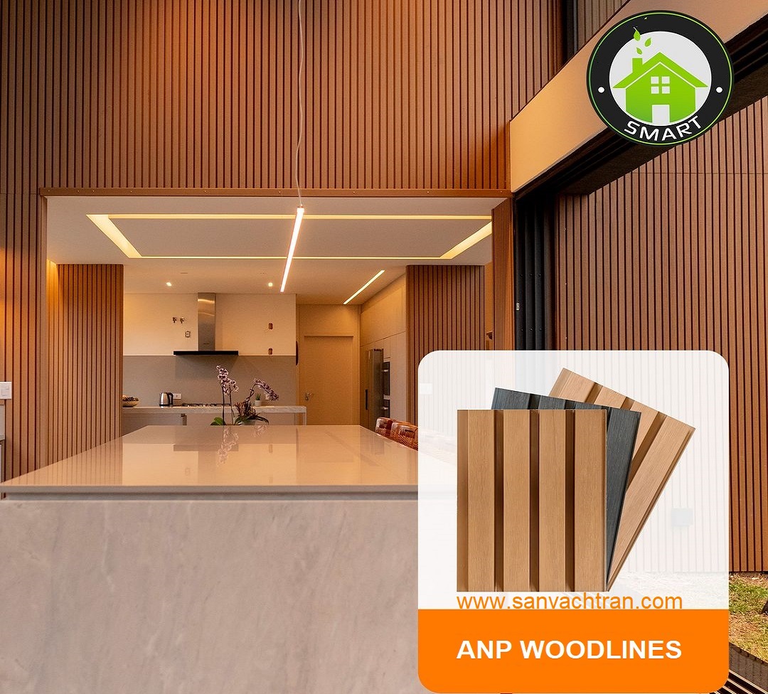 Lam sóng nhựa gỗ ốp tường ANP