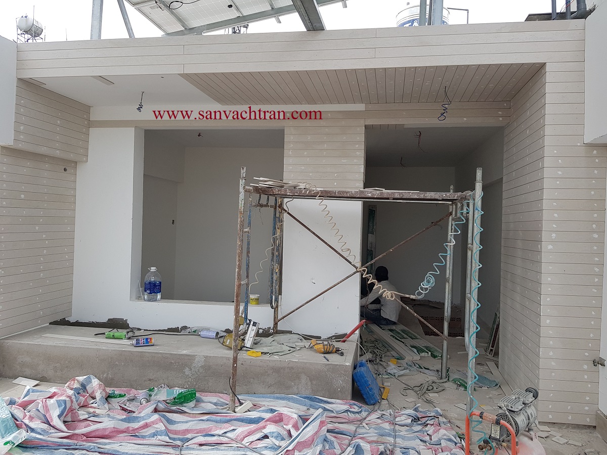 Gỗ ốp tường trang trí ngoài trời bền đẹp ANP