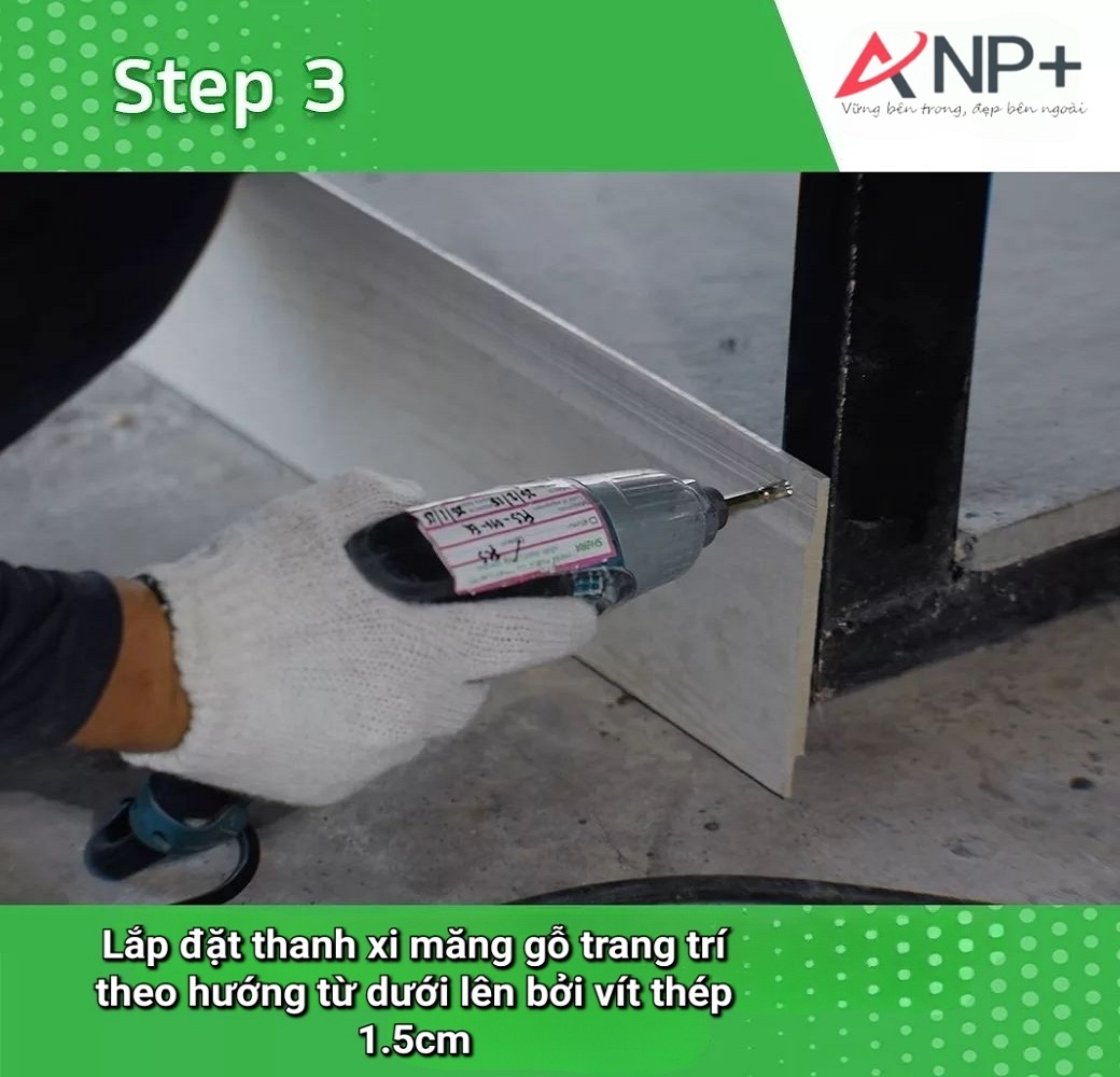 thi công gỗ ốp tường trang trí ngoài trời ANP+