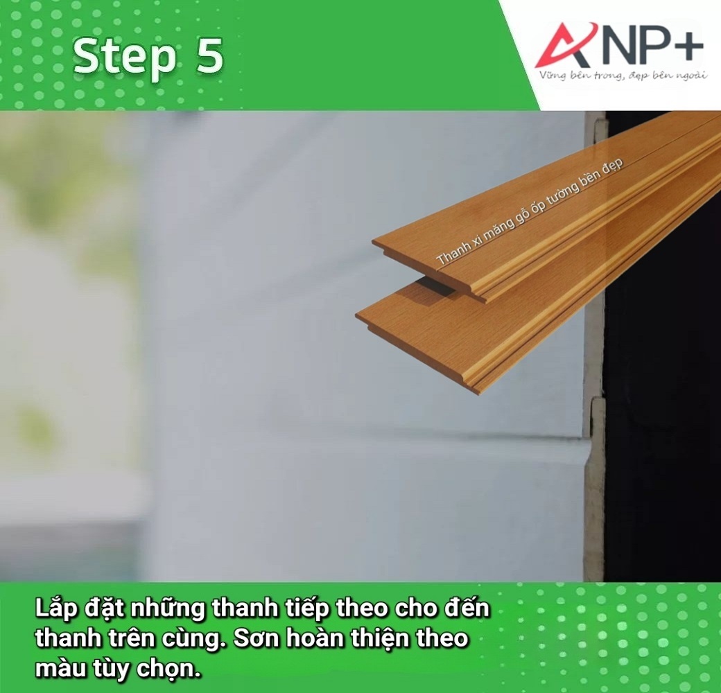 thi công gỗ ốp tường trang trí ngoài trời ANP+